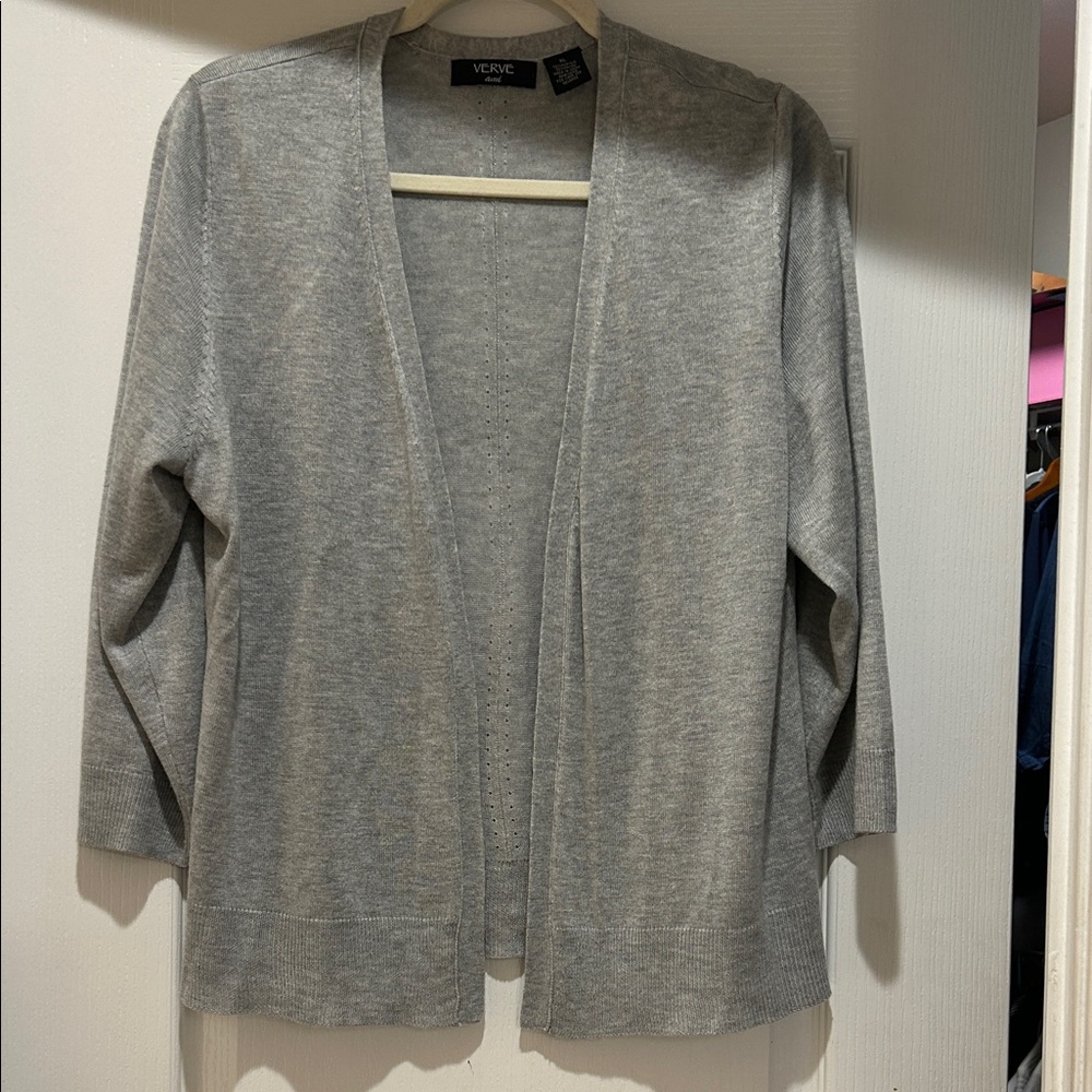 Verve Women's Elegant Gray Cardigan